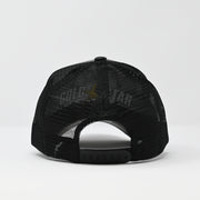Gold Star Hat - Sneak Black leather Trucker Hat cap