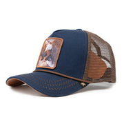 GOLD STAR HAT - Eagle navy/brown trucker hat