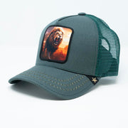 GOLD STAR HAT - New Lion GREEN trucker hat