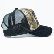 Wolf hunter camouflage trucker cap