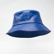 Royal Blue Leather Bucket Hat
