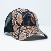 GOAT Brown Leather Trucker Hat Cap