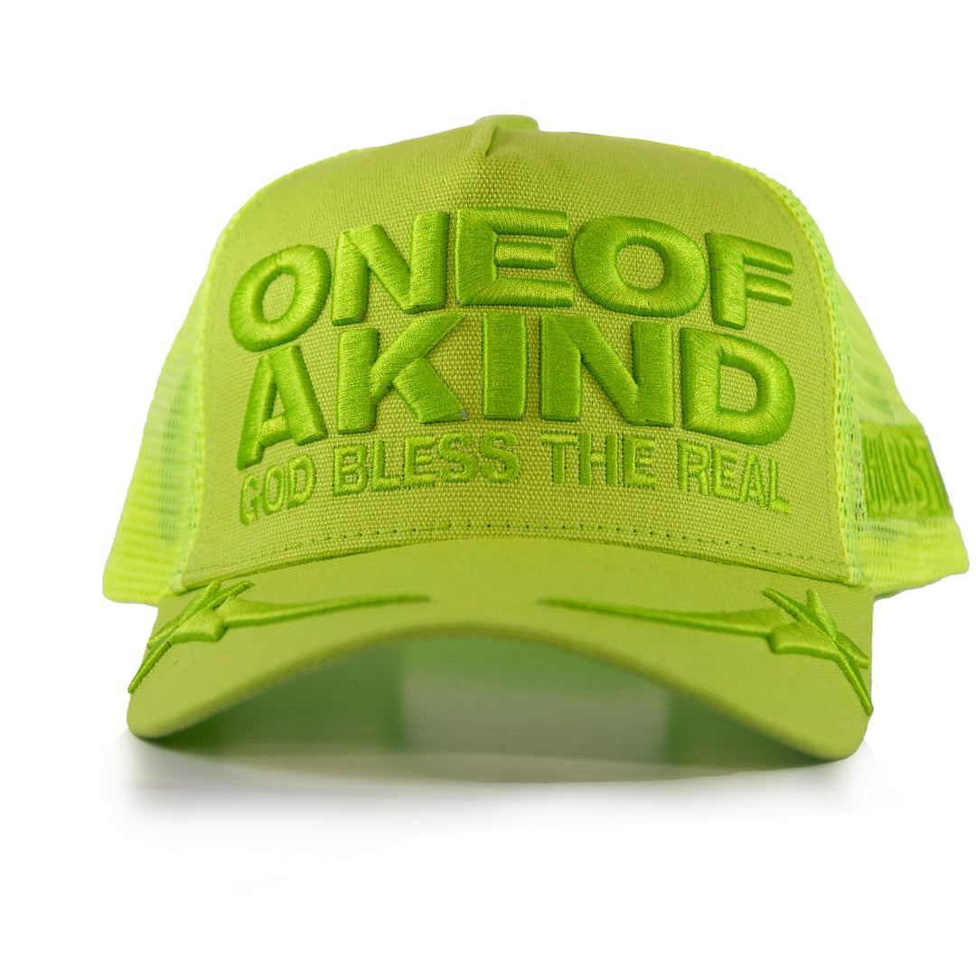 One of a Kind – Light Green Trucker Hat – Gold Star display picture 3