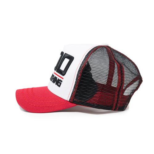 "God Over Everything" Trucker hat white/Red