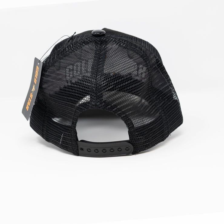 Star Logo all Black velvet trucker Hat