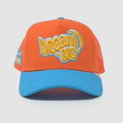 Gold Star Hat - "Dream Big" Trucker hat Orange/Blue unisex