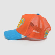 Gold Star Hat - "Dream Big" Trucker hat Orange/Blue unisex