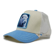 Gold Star Hat - Lion baby blue Trucker hat unisex