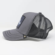Charcoal rhinoceros animal trucker hat