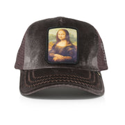 Gold Star Hat - Mona Lisa Velvet trucker hat Brown unisex cap