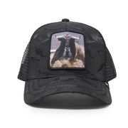 Gold Star Hat - bull trucker hat Black camouflage cap