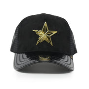 Gold Star Hat - Star Logo trucker Hat cap golden logo