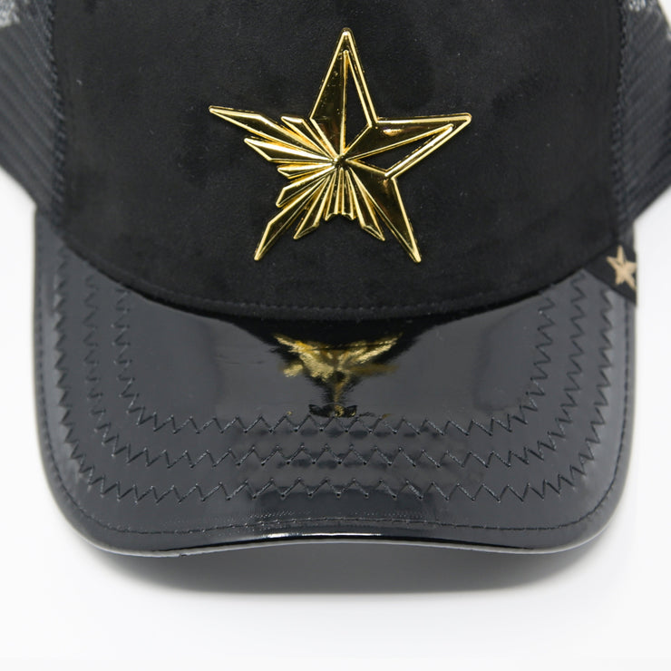 Gold Star Hat - Star Logo trucker Hat cap golden logo