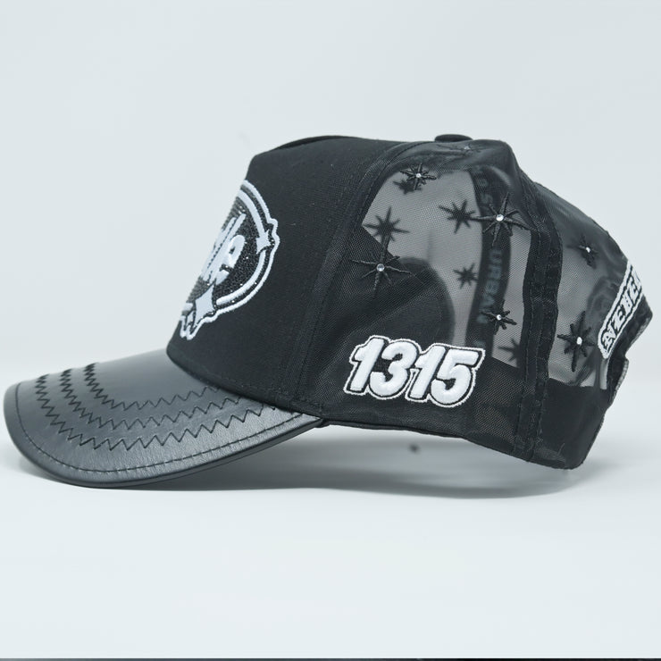 Hustle Black/White Trucker Hat