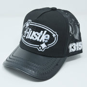 Hustle Black/White Trucker Hat