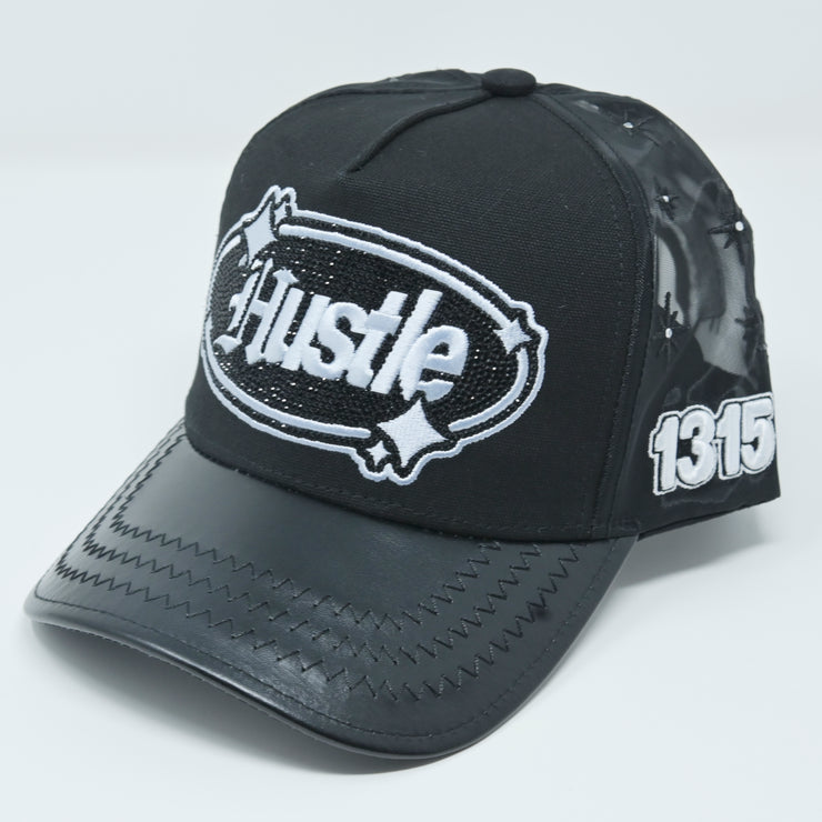 Hustle Black/White Trucker Hat