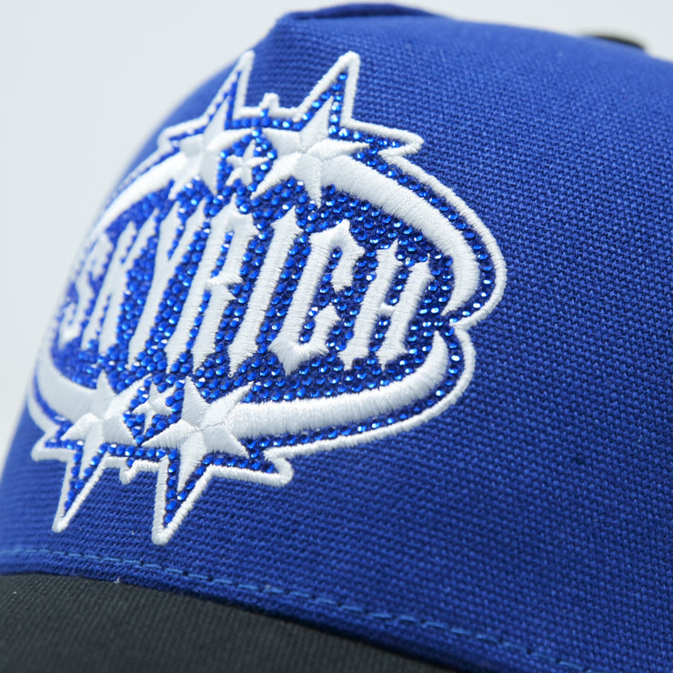 Skyrich Trucker Hat Blue/Black – White Logo