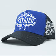 Skyrich Trucker Hat Blue/Black – White Logo