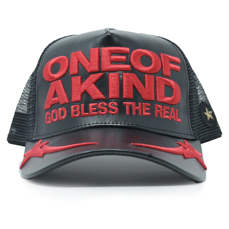 One Of A Kind - Black/Red Trucker Hat