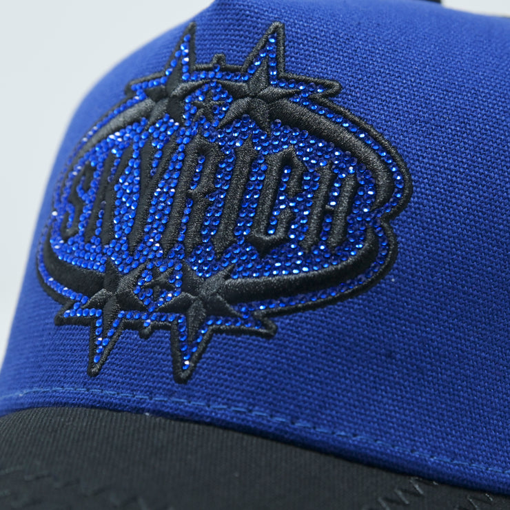 Skyrich Trucker Hat Blue/Black – Black Logo