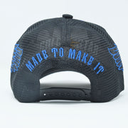 Skyrich Trucker Hat Blue/Black – Black Logo