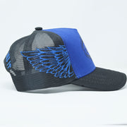 Skyrich Trucker Hat Blue/Black – Black Logo