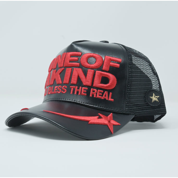 One Of A Kind - Black/Red Trucker Hat