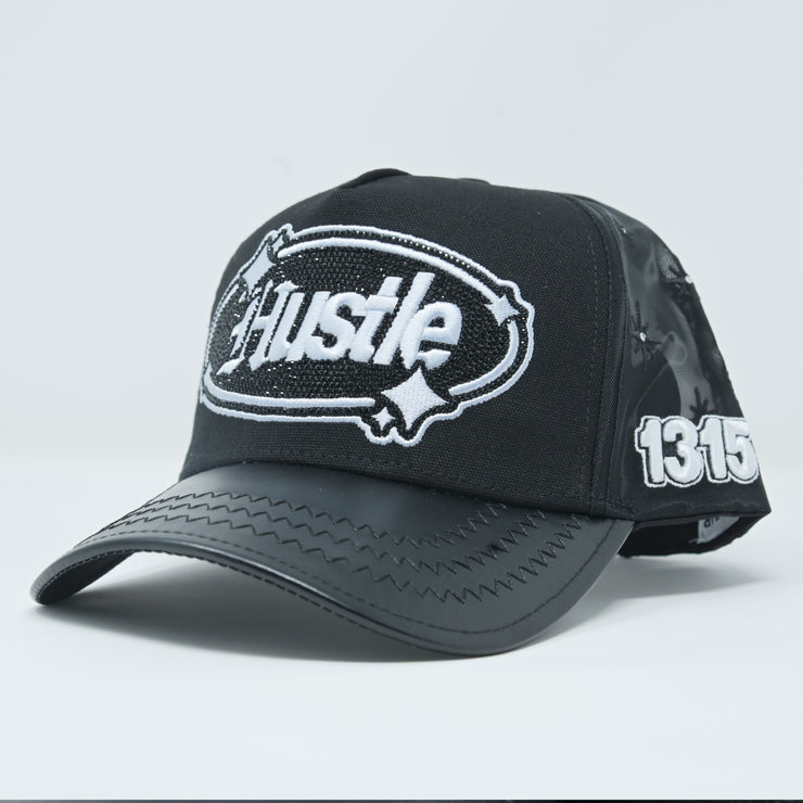 Hustle Black/White Trucker Hat