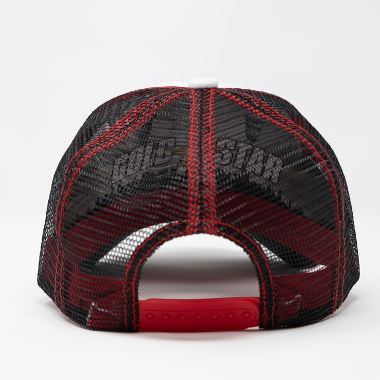 "God Over Everything" Trucker hat white/Red