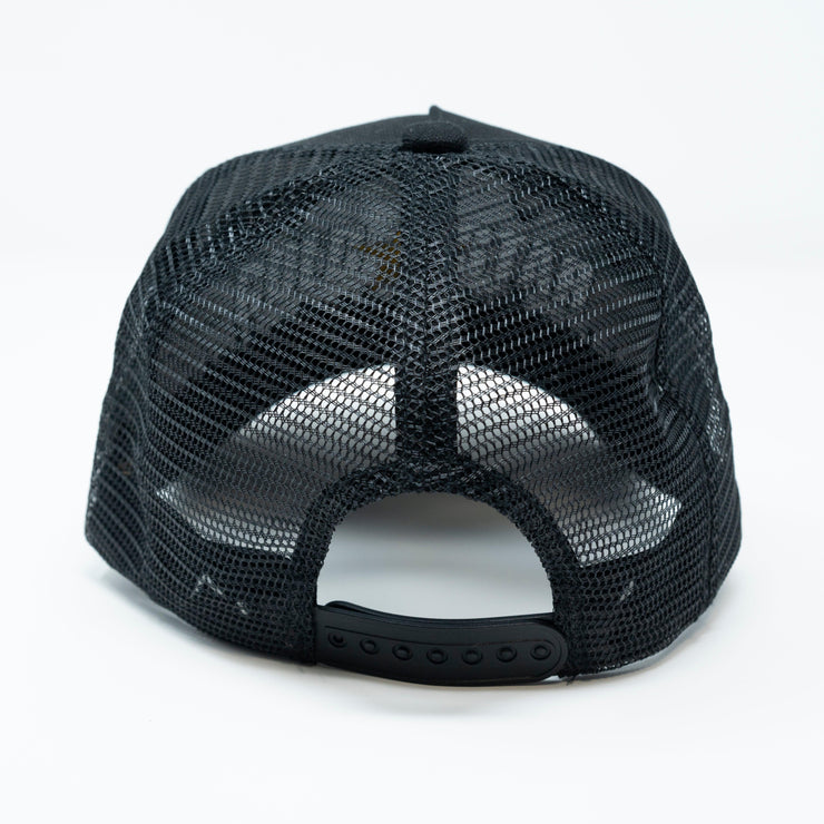 Black panther trucker hat