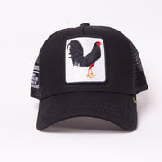 New Rooster Black Trucker Hat - Gold Star Hat