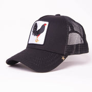 New Rooster Black Trucker Hat - Gold Star Hat