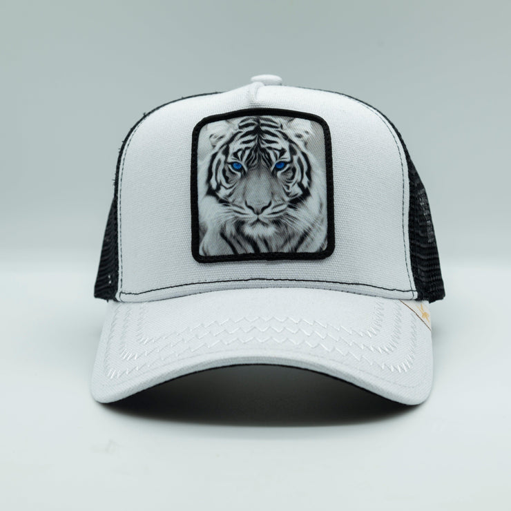 Gold Star Hat - New Animals Tiger trucker hat White unisex