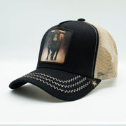 Gold Star Hat - New bull trucker hat Black/Beige unisex