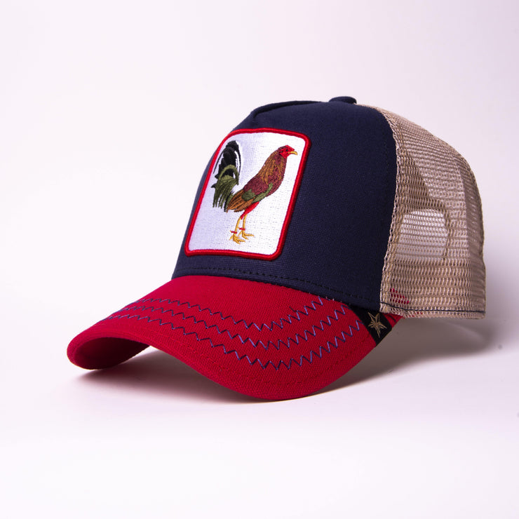 New Rooster 3 tone Trucker Hat - Gold Star Hat