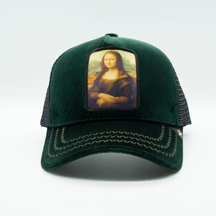 Gold Star - New Mona Lisa Velvet trucker hat Olive green unisex