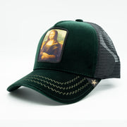 Gold Star - New Mona Lisa Velvet trucker hat Olive green unisex