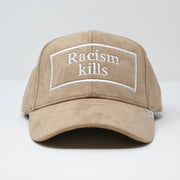 Gold Star Hat - Racism Kills Beige velvet baseball cap unisex