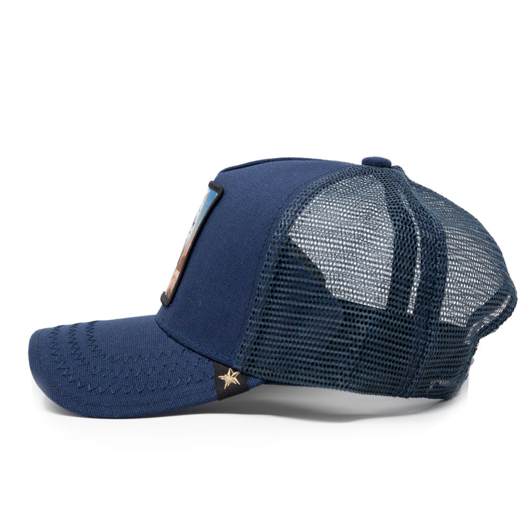 GOLD STAR HAT - Lion navy trucker hat