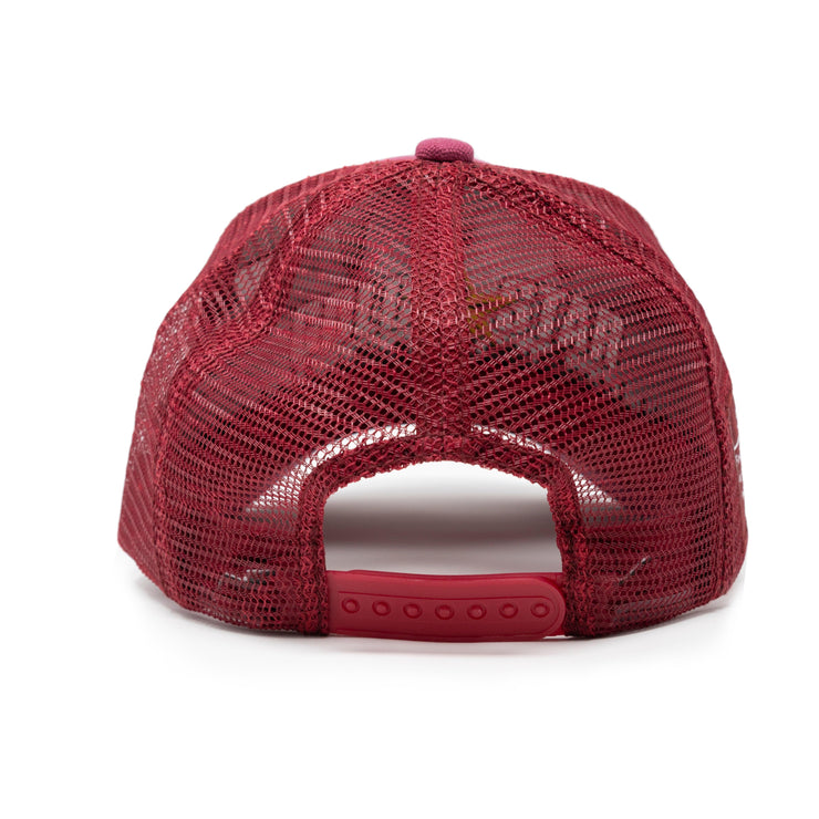 "Cross" Burgundy trucker hat unisex