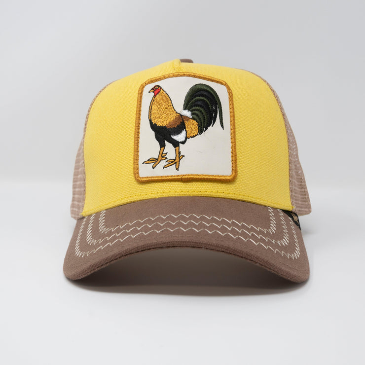 Gold Star Hat - New Rooster 3 tone Trucker Hat