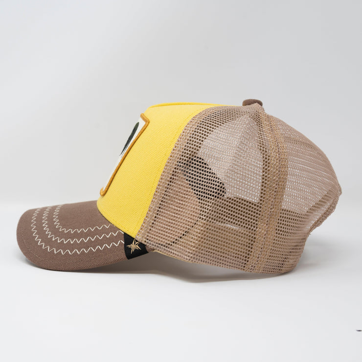 Gold Star Hat - New Rooster 3 tone Trucker Hat