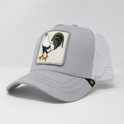 Gold Star Hat - New Rooster Grey and White Trucker Hat